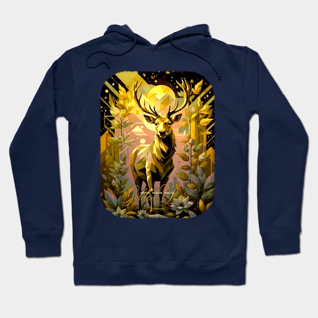 Golden Deer Hoodie by WowMenLabs